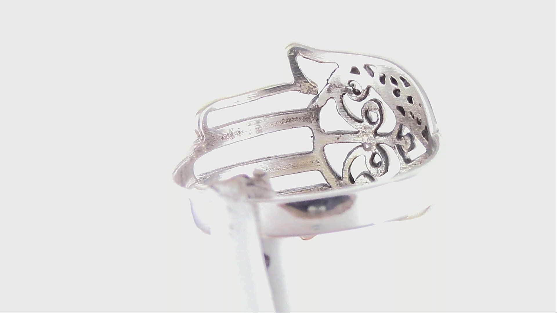 Silver hamsa ring on sale
